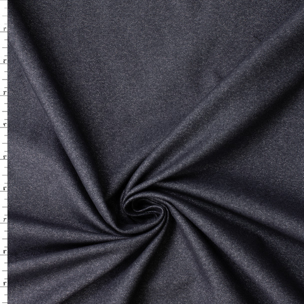 Black Melange Brushed Cotton #32362 Fabric By The Yard