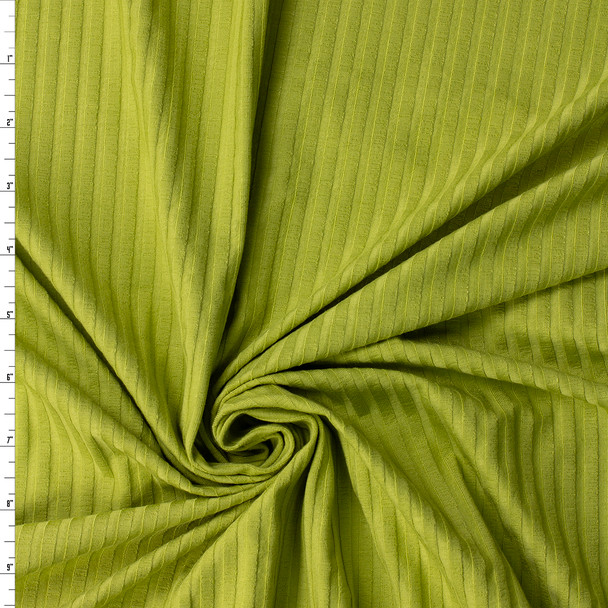 Lime Rayon/Spandex Fashion Rib Knit #32448 Fabric By The Yard