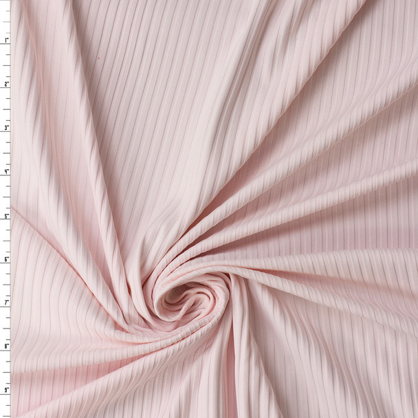 Blush Pink Nylon/Spandex Rib Knit #32455 Fabric By The Yard