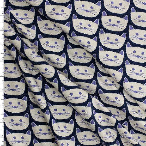 Cat Nap District Stretch Cotton Jersey Knit from Art Gallery Fabrics #32469 Fabric By The Yard