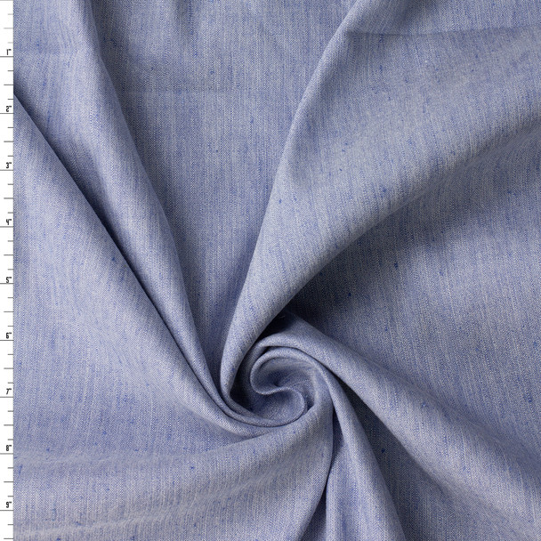 Chambray Blue Marabella Stretch Linen/Viscose #32478 Fabric By The Yard