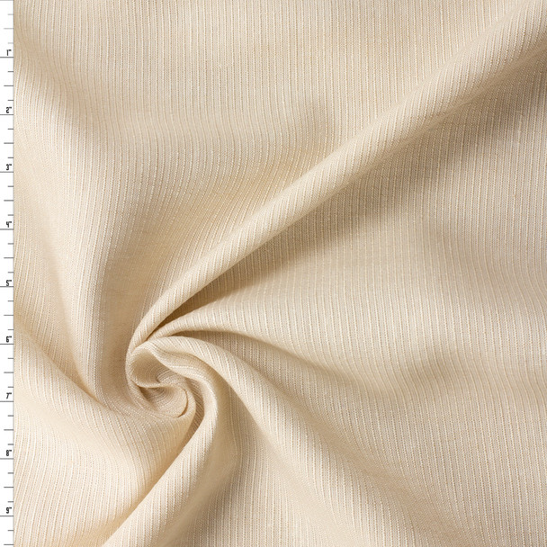 Natural Tone on Tone Texture Vertical Stripe European Linen #32491 Fabric By The Yard
