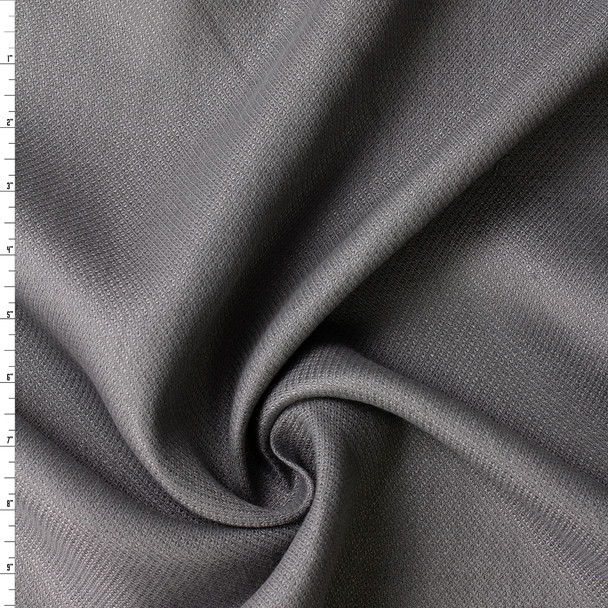 Charcoal Diamond Pattern European Linen Jaquard #32495 Fabric By The Yard