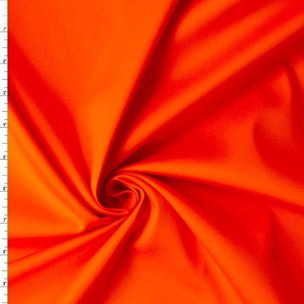 Orange Stretch Cotton Sateen #32535 Fabric By The Yard