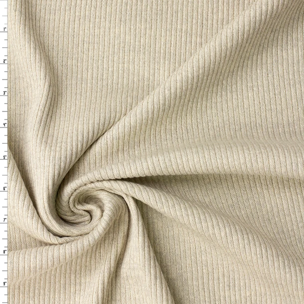 Oatmeal Cotton Fashion Rib Knit #32576 Fabric By The Yard
