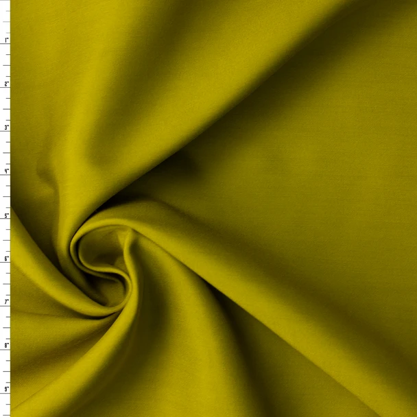 Rich Olive Heavyweight Italian Cotton Sateen #32649 Fabric By The Yard