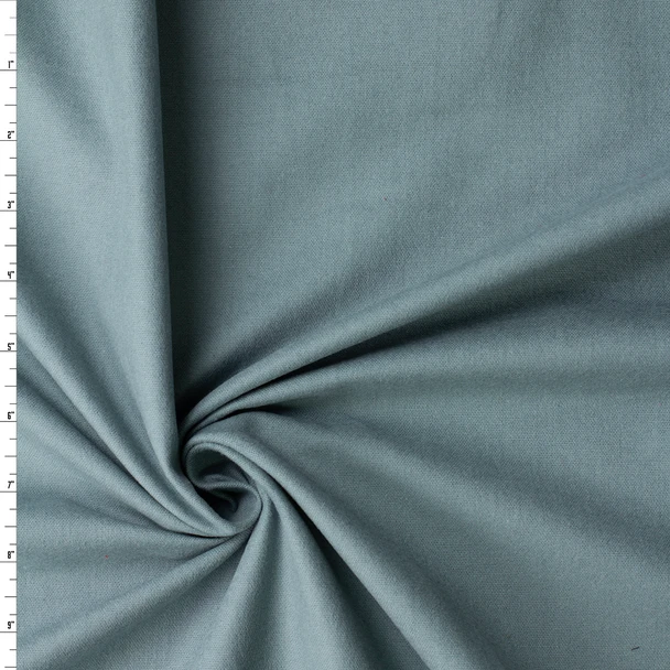 Sage Green Heavyweight Italian Cotton Flannel #32666 Fabric By The Yard