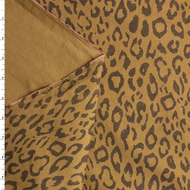 Tan Tone on Tone Cheetah 8.8oz. Japanese Selvedge Twill from Hokkoh #32684 Fabric By The Yard