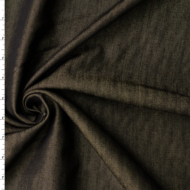 Gold Weft Black 10.9oz. Italian Denim from Jacob Cohën #32807 Fabric By The Yard
