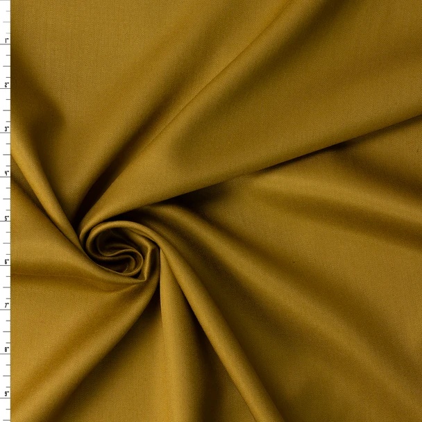 Rich Tan Shirt Weight Rayon Twill #32874 Fabric By The Yard