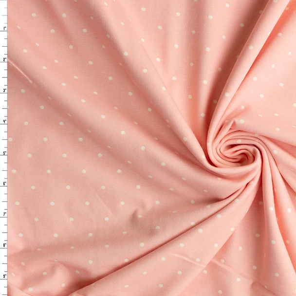 Rose Spotted Speckles Stretch Cotton Jersey Knit from Art Gallery Fabrics #32904 Fabric By The Yard