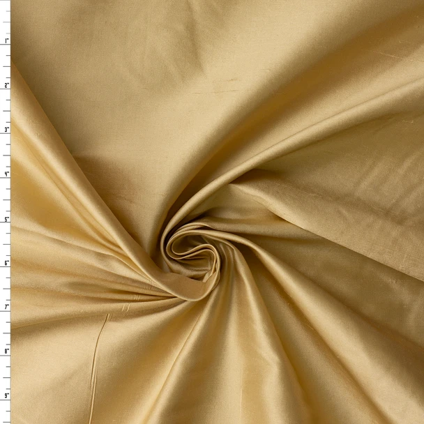 Light Gold Silk Shantung #32963 Fabric By The Yard