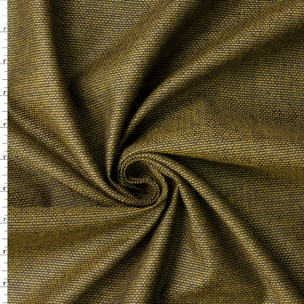 Mustard and Black Wool Tweed #33045 Fabric By The Yard