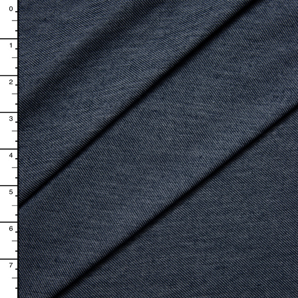 Medium Blue Denim-Look Stretch Knit