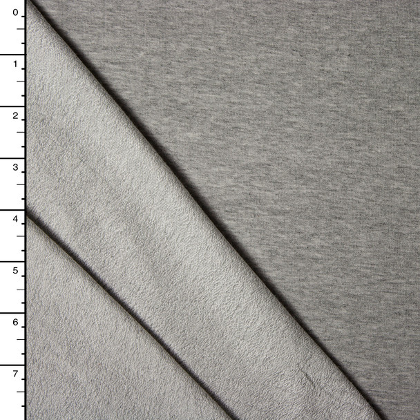 Light Heather Grey 4-way Stretch French Terry