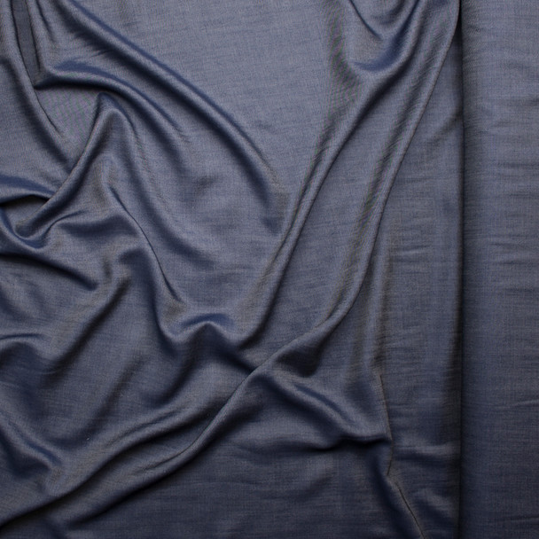 Cali Fabrics Lightweight Indigo Tencel Denim Fabric by the Yard
