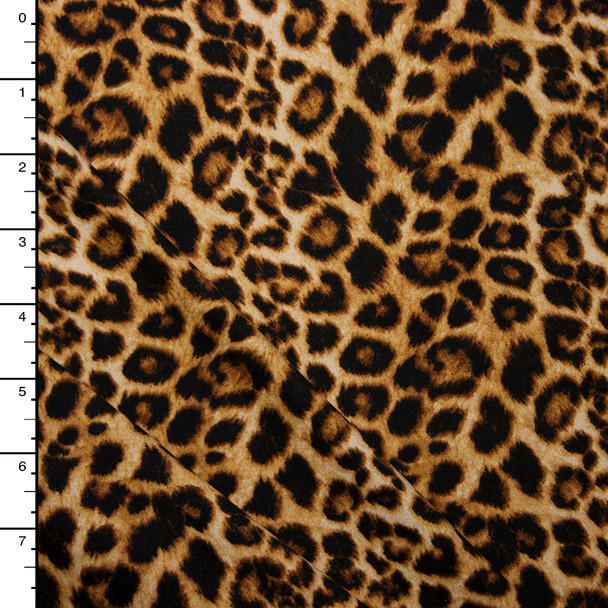 Leopard Print Double Brushed Poly Spandex Knit Print