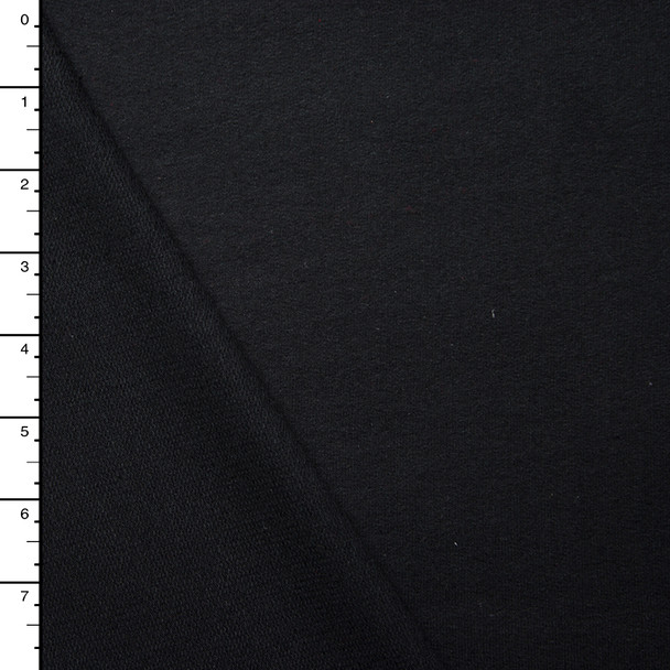 Black 100% Cotton Midweight French Terry