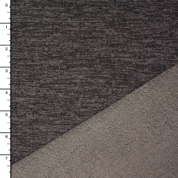 Dark Grey Heather 100% Cotton Heavyweight French Terry