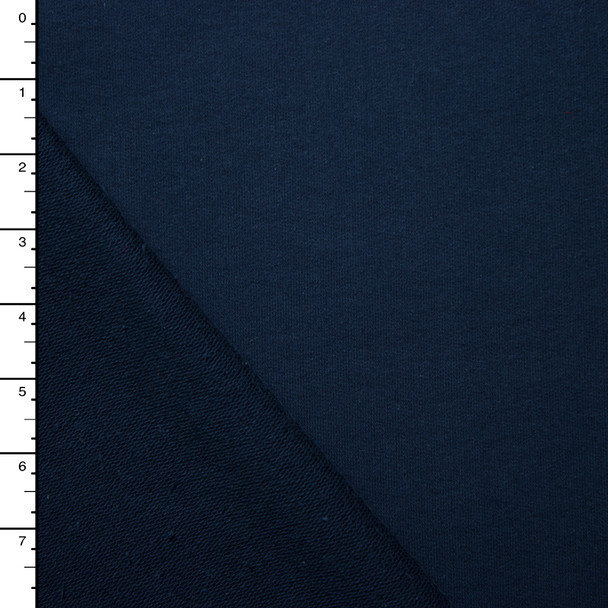 Navy 100% Cotton Midweight French Terry