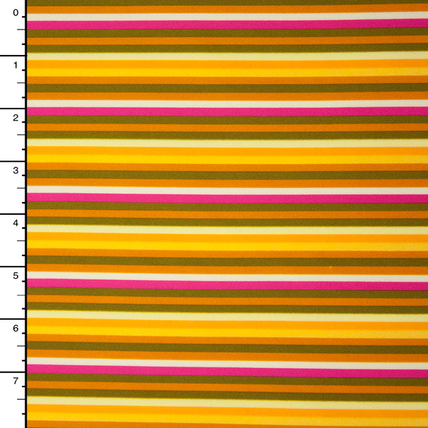 Yellow, Orange, and Hot Pink Stripe Nylon/Lycra
