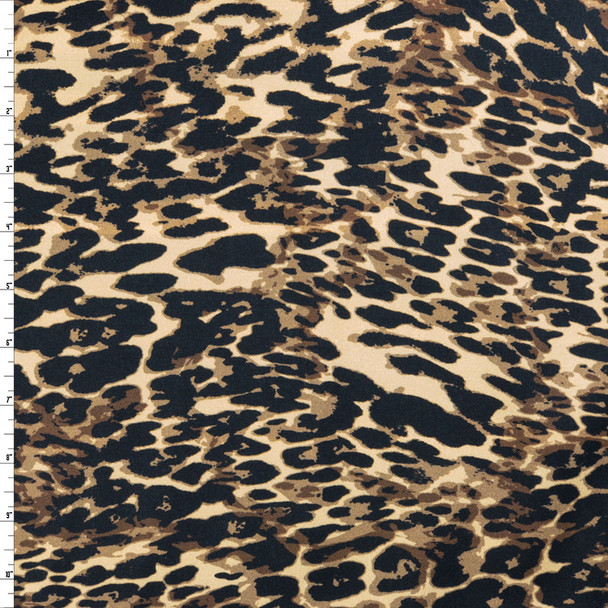 Paint Daub Cheetah Print on Stretch Cotton Sateen by ‘7 for all Mankind Fabric By The Yard