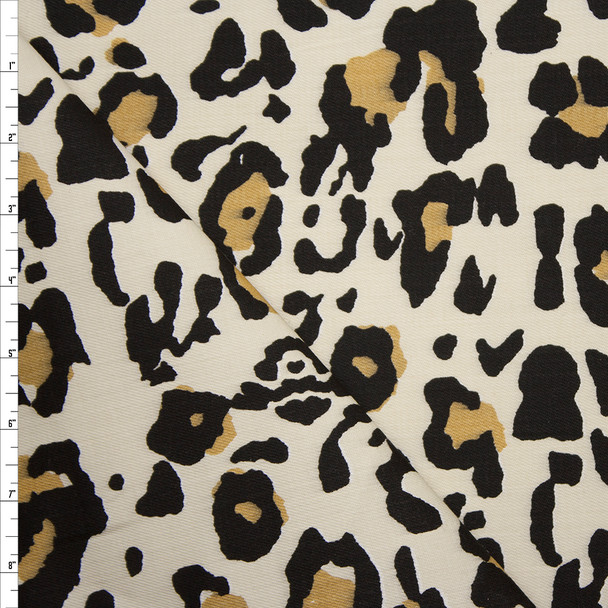 Grunge Leopard Print Stretch Twill from '7 for All Mankind' Fabric By The Yard