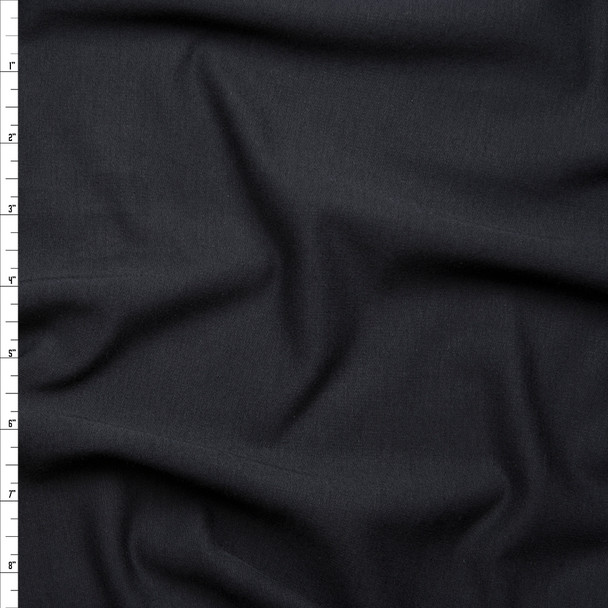 Black Midweight 4-way Stretch French Terry Fabric By The Yard