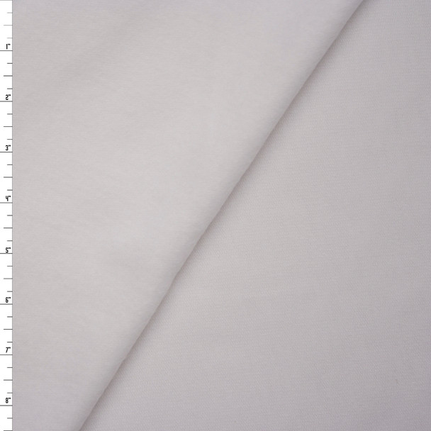 White Lightweight Sweatshirt Fleece Fabric By The Yard