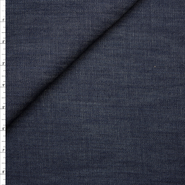 Designer Indigo 12oz Stretch Denim Fabric By The Yard