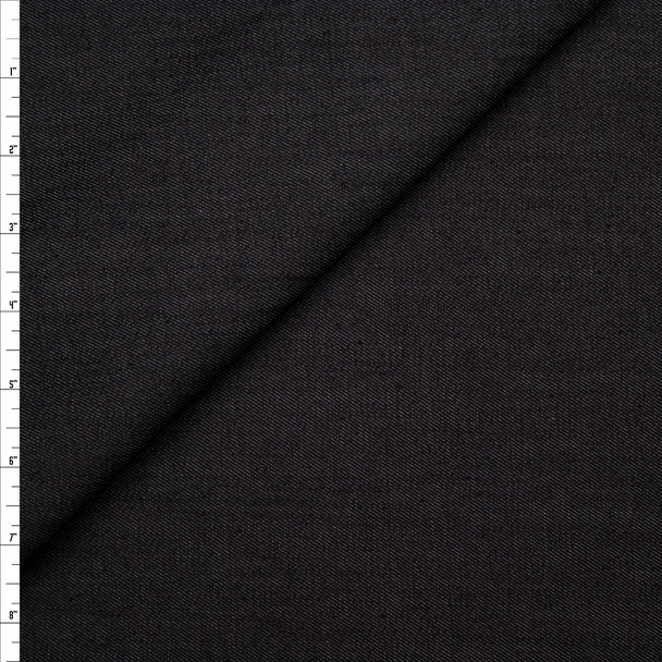 Textured Designer 8oz Dark Indigo Stretch Denim Fabric By The Yard
