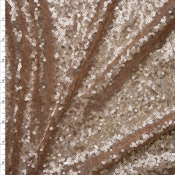 Matte Champaign Micro Sequin Fabric Fabric By The Yard