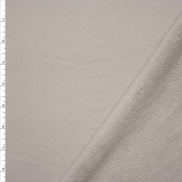 Light Grey Heavyweight French Terry Fabric By The Yard