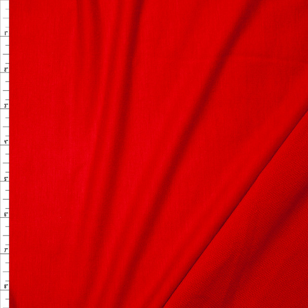 Red Lightweight Poly/Rayon French Terry Fabric By The Yard