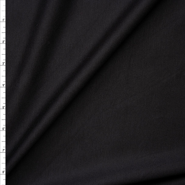 Black Heavyweight Stretch Ponte De Roma Fabric By The Yard