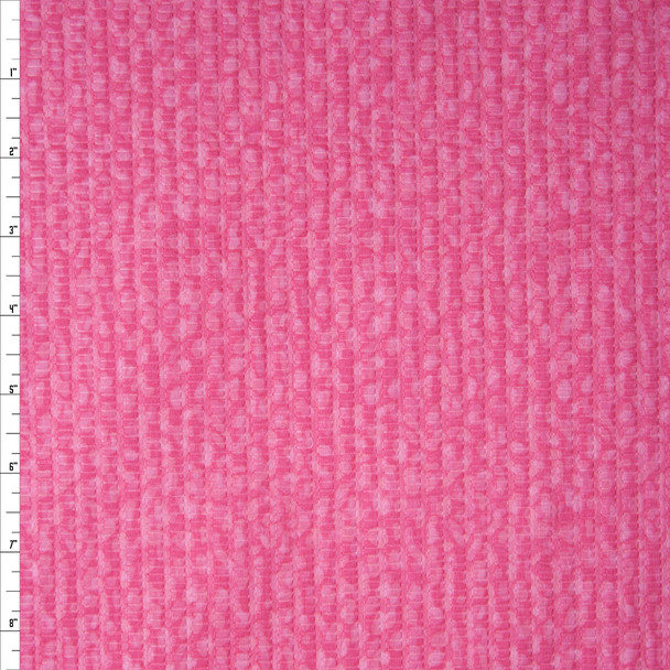 Light Pink Spots on Pink ‘Tutti Frutti’ Plissé Fabric By The Yard