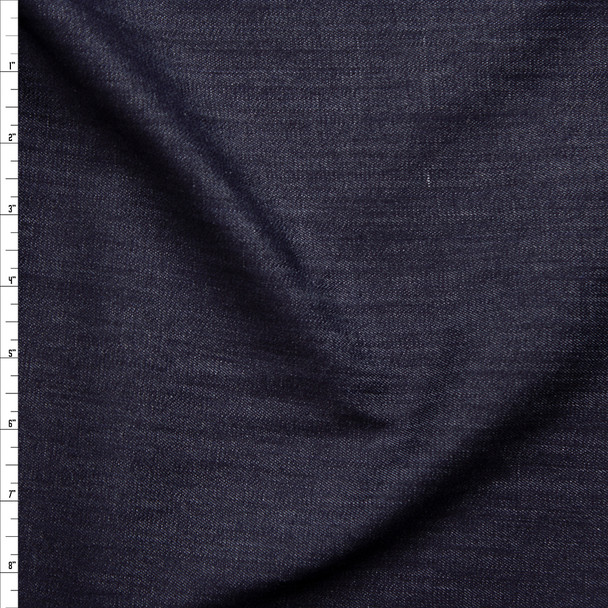 Dark Indigo 7oz Stretch Denim Fabric By The Yard