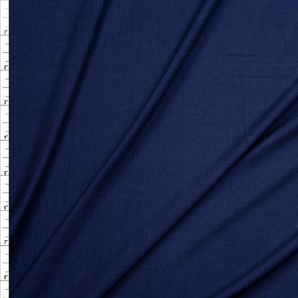 Navy Designer Rayon Jersey Knit Fabric By The Yard