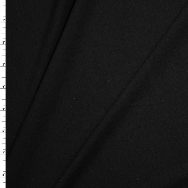 Black Cotton/Bamboo Stretch Jersey Knit Fabric By The Yard