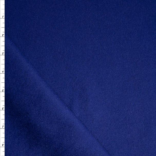 Solid Navy Blue Designer Wool Coating Fabric By The Yard