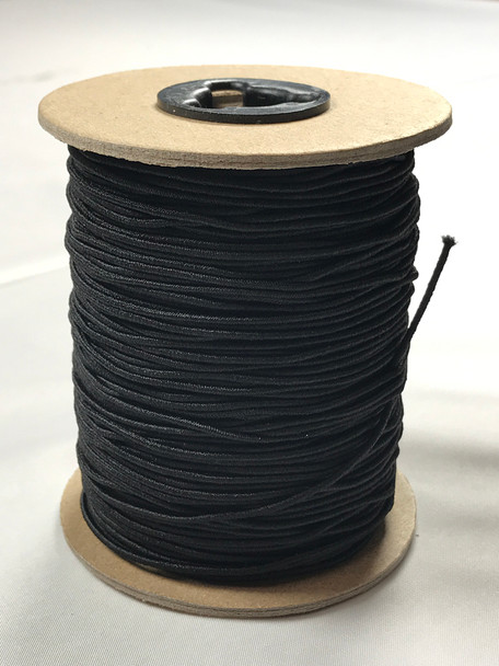 Black 1/16" Elastic Cord Roll (144y)