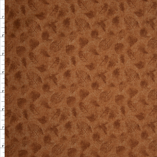 Classique Leaf Impress Brown by Paintbrush Studio Quilter's Cotton Print Fabric By The Yard