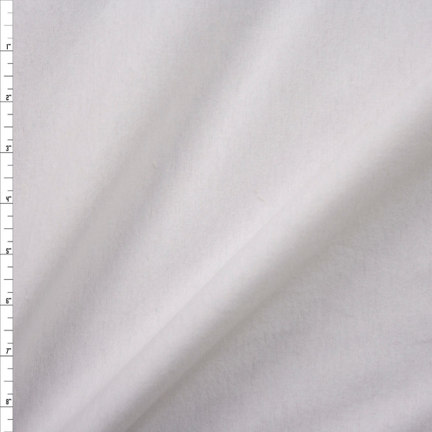 White Double Nap Midweight Cotton Flannel Fabric By The Yard