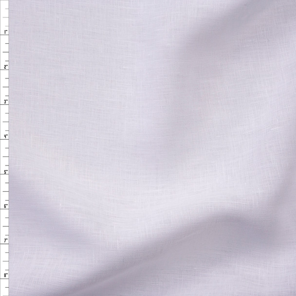 Solid White Lightweight Linen Fabric By The Yard