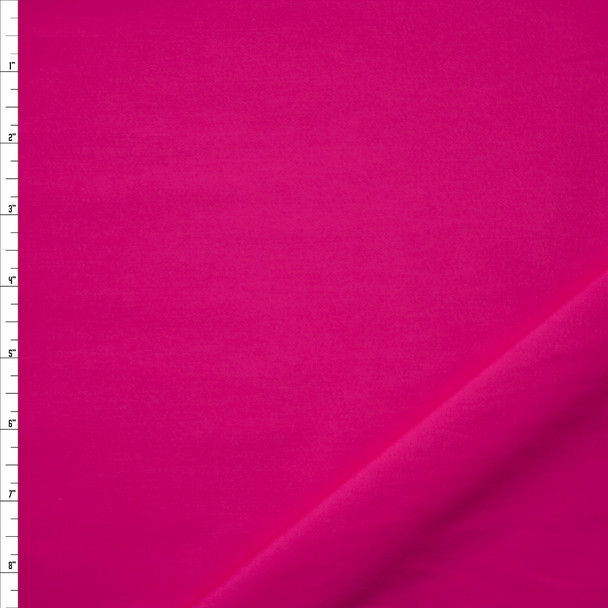 Hot Pink Stretch Cotton Sateen Midweight Cotton Poplin Fabric By The Yard