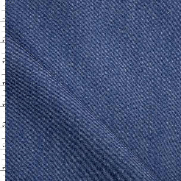 Medium Blue Stretch Designer Denim Fabric By The Yard