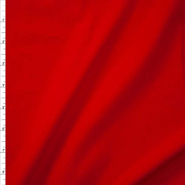 Red Solid Midweight Cotton/Spandex Knit Fabric By The Yard