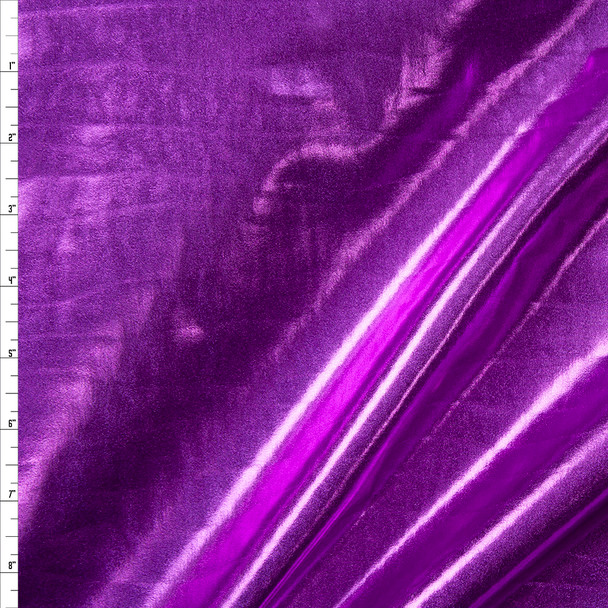 Metallic Violet Lightweight Lycra Lamé Fabric By The Yard