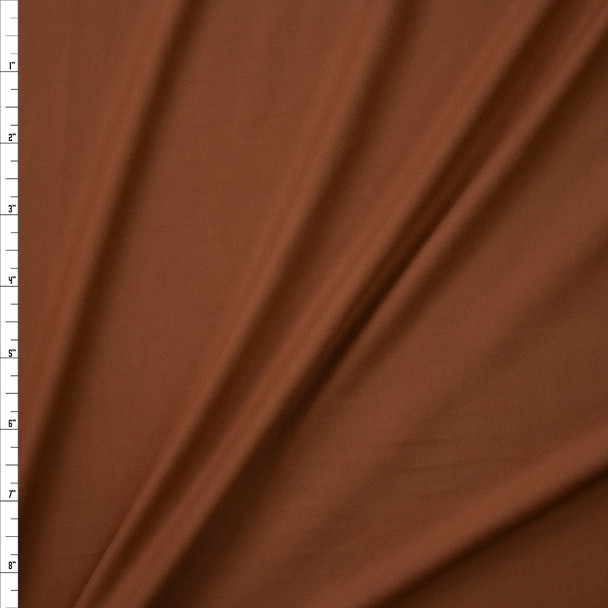 Hot Chocolate Solid Double Brushed Poly Spandex Fabric By The Yard