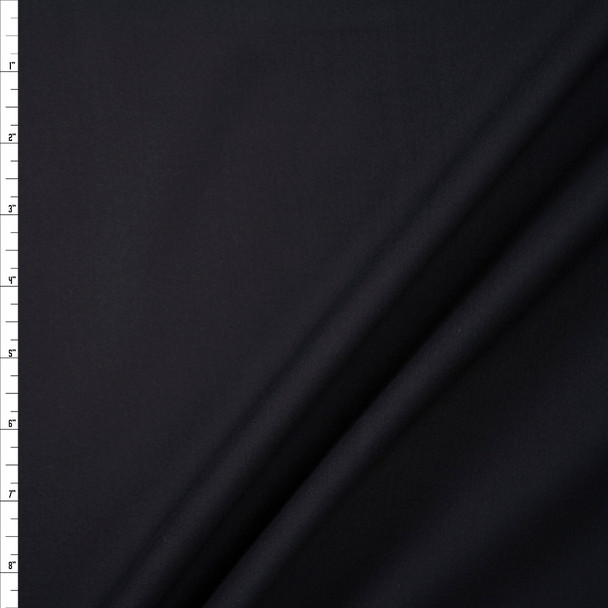 Black Midweight Brushed Athletic Knit Fabric By The Yard